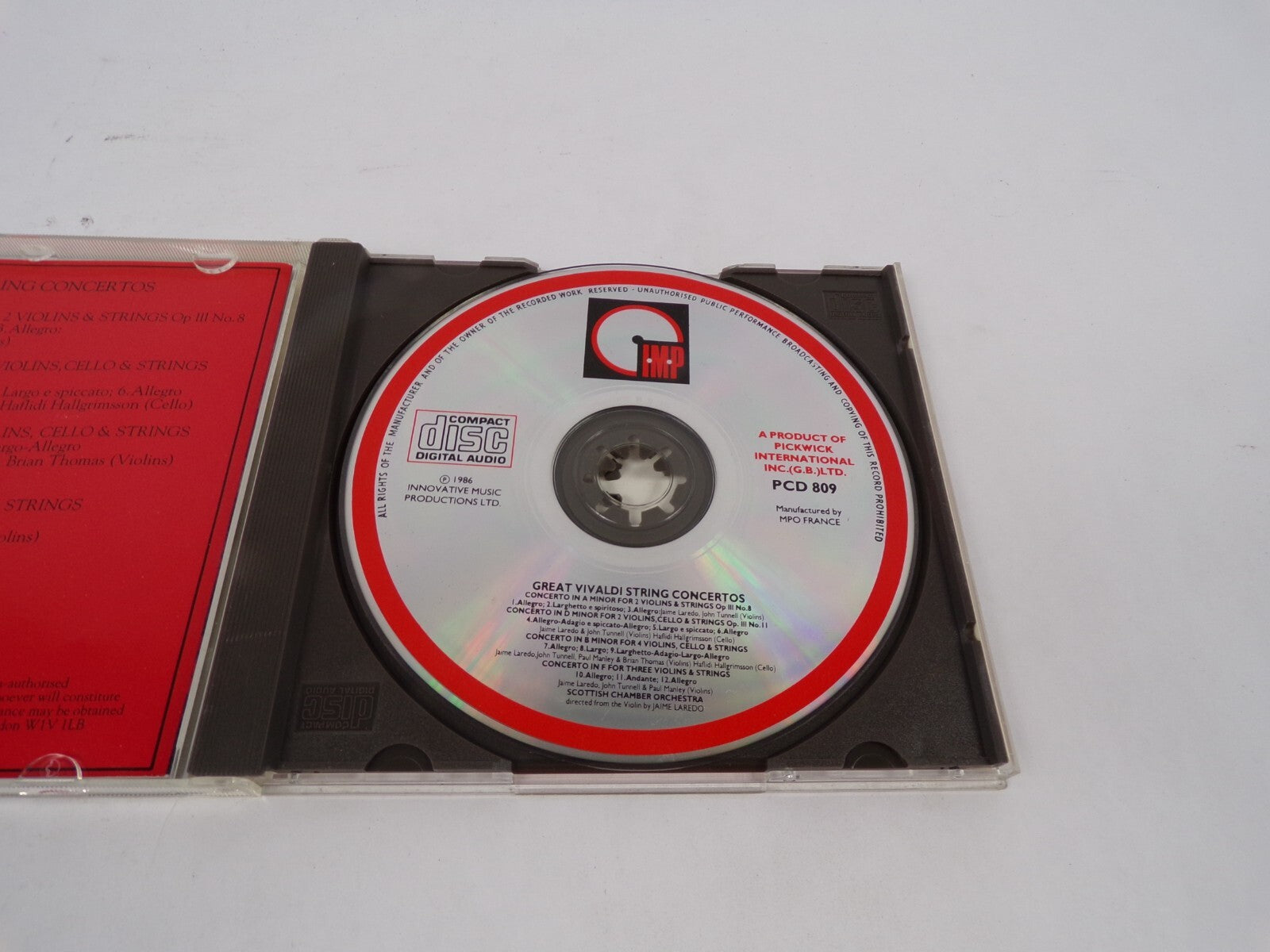 Vivaldi String Concertos Scottish Chamber Orchestra Directed For The ViolinCD#68