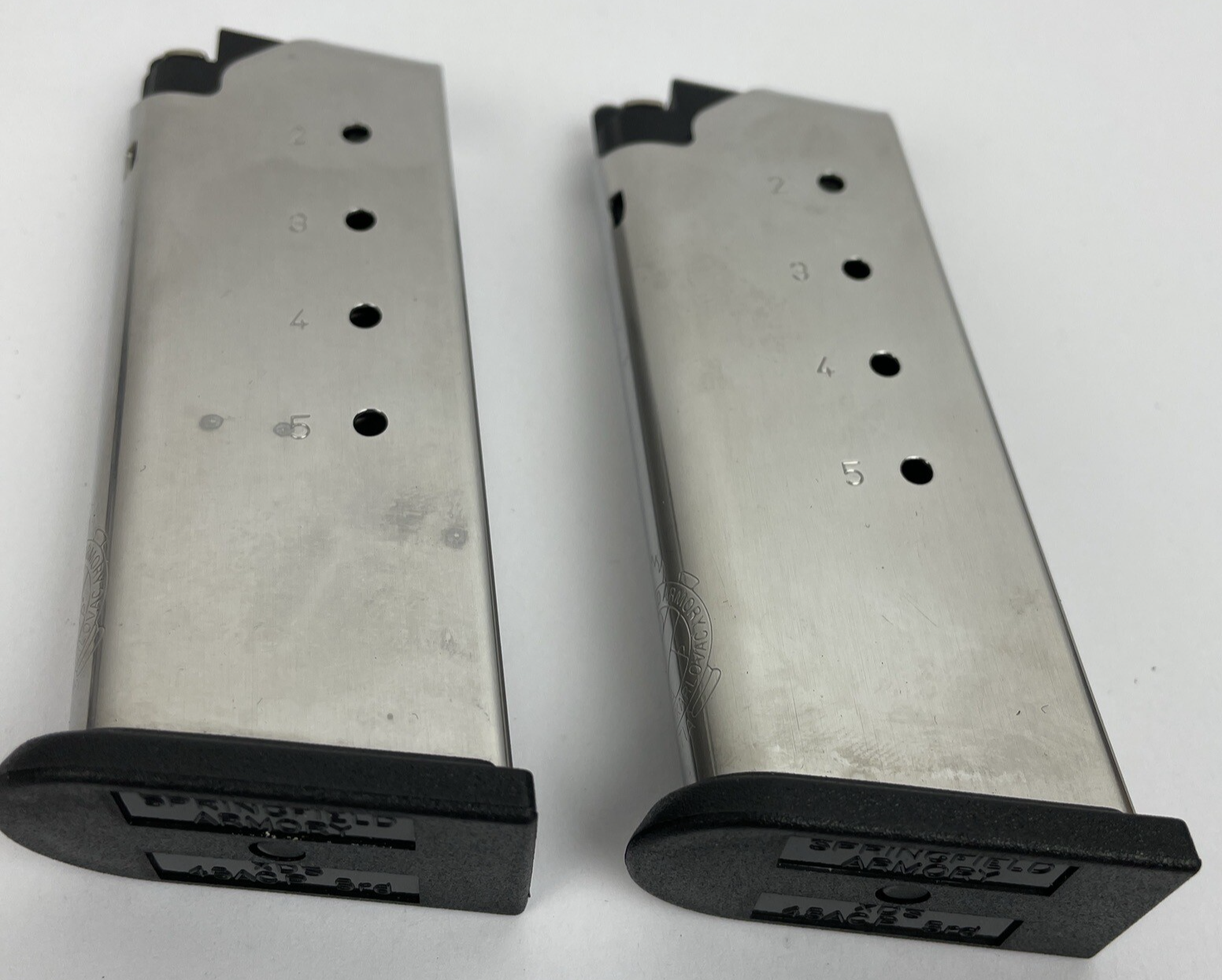 Lot (2) Springfield Armory XDS 45 Pistol Magazine 5rd 45ACP Clip