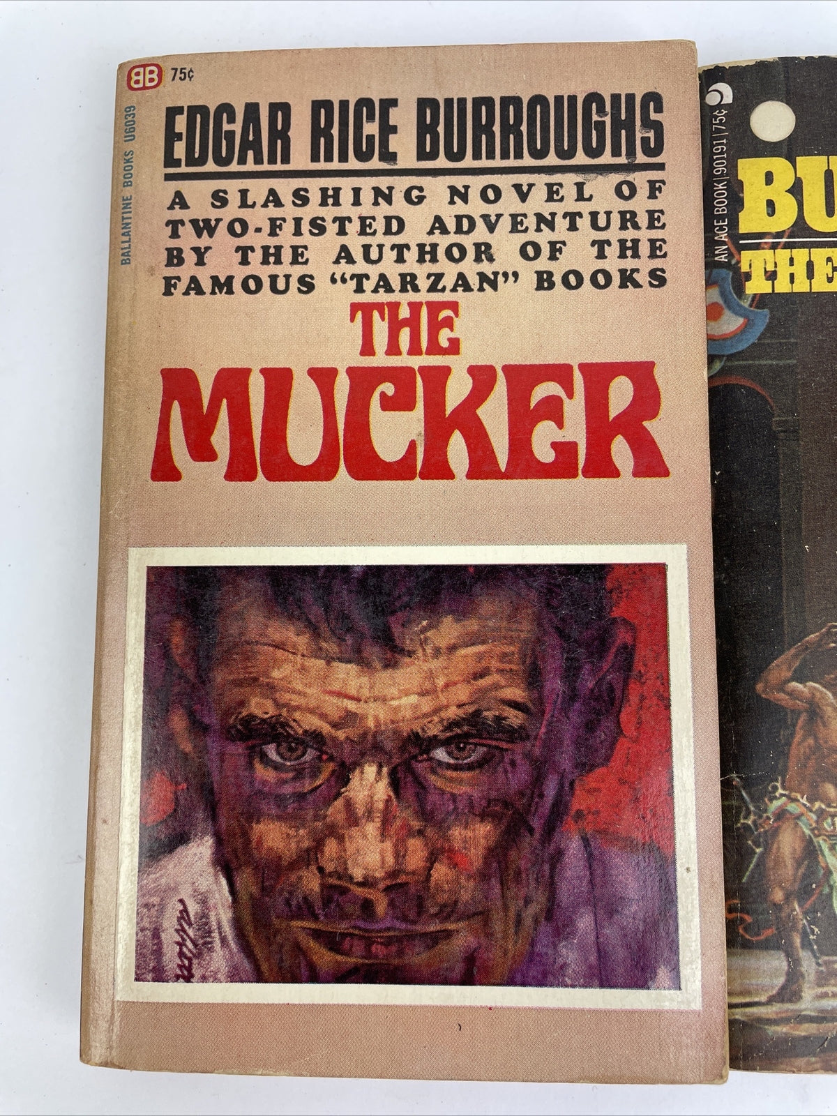 Lot Of 2 Edgar Rice Burroughs Vintage Paperbacks - The Mucker - Wizard of Venus