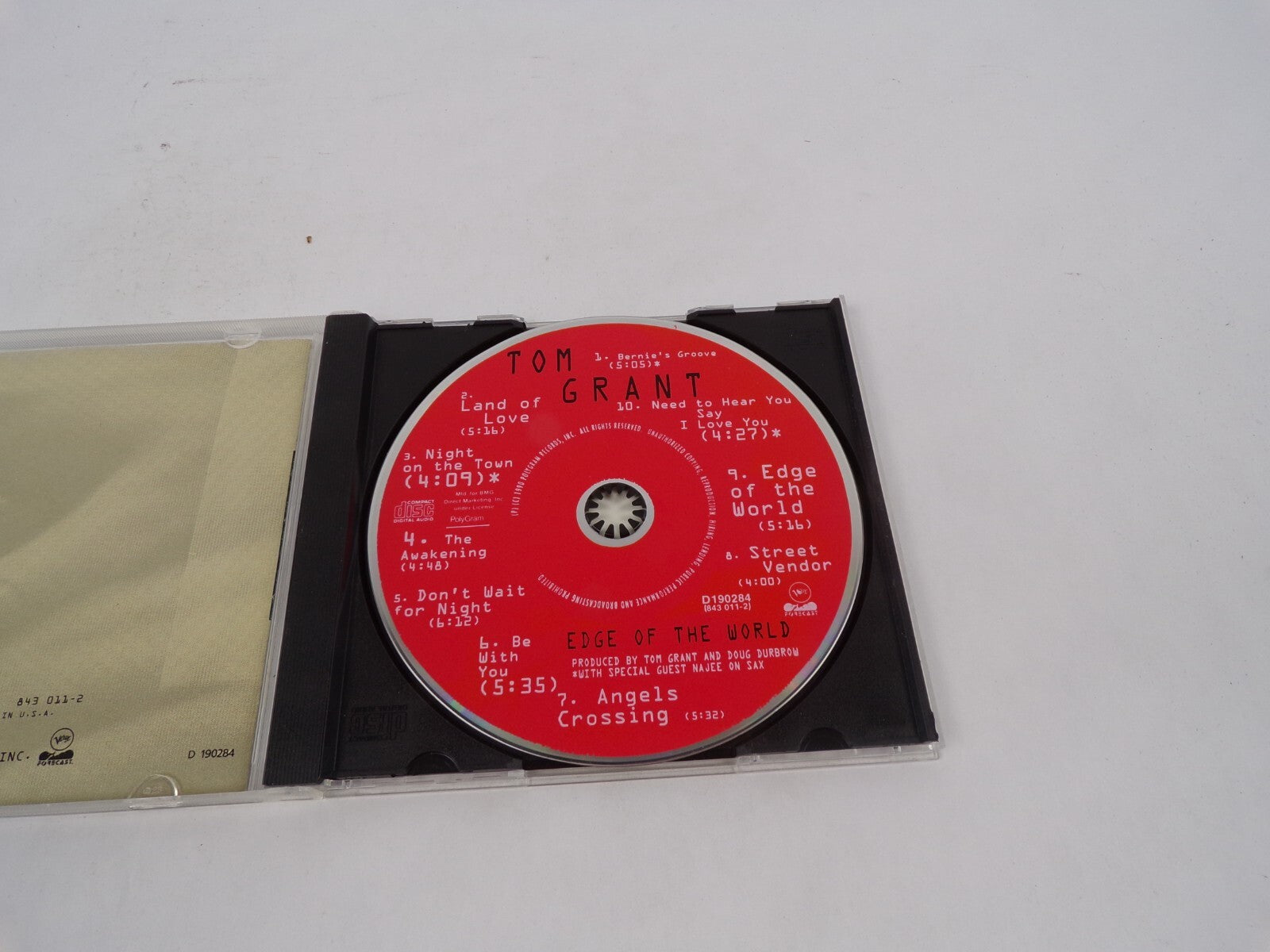 Tom Grant Edge Of The World Bernie's Groove Land Of Love Night On The Town CD#69