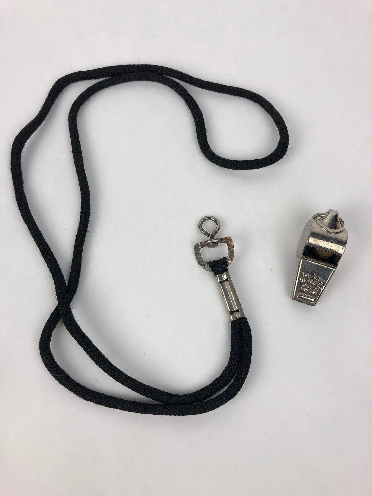 THE ACME THUNDERER Solid Brass Whistle Chrome Police Made in England Vintage