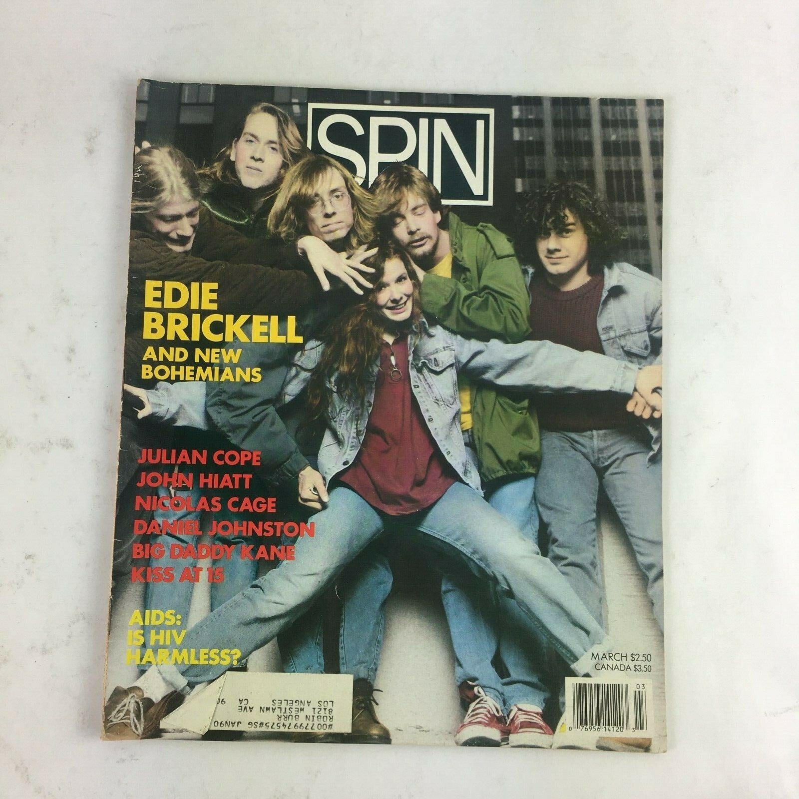 March Spin Magazine Edie Brickell and New Bohemians Julian Cope John Hiatt