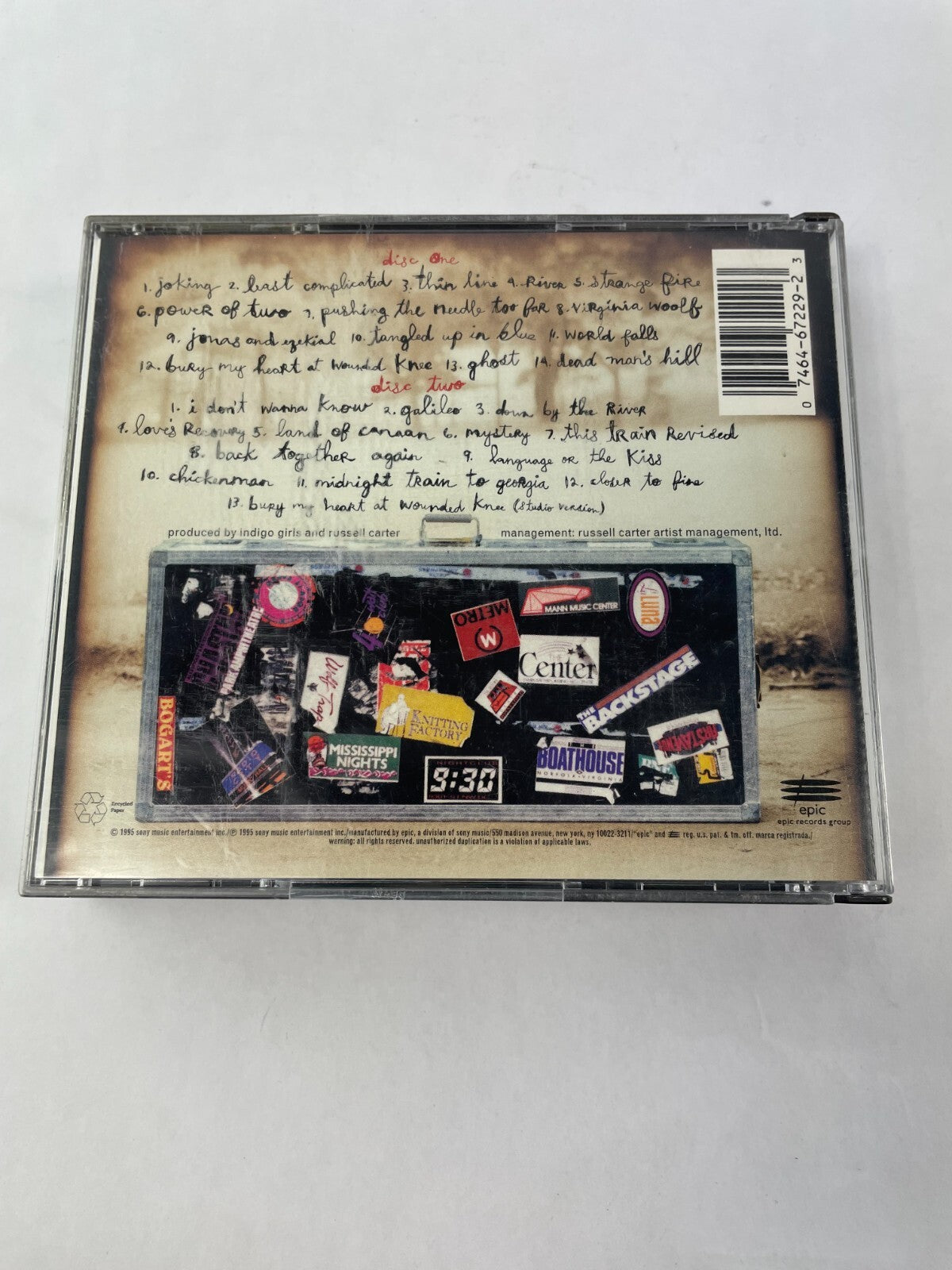 Indigo Girls I Don't Wanno Know Goliler Ddrawn By The River Love's RecoveryCD#73