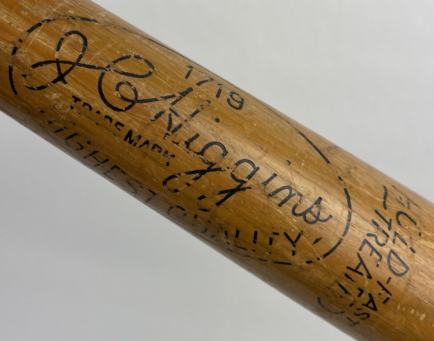 RARE VINTAGE JC HIGGINS 1719 Rocky Colavitio BASEBALL BAT 1950 LITTLE LEAGUE MLB