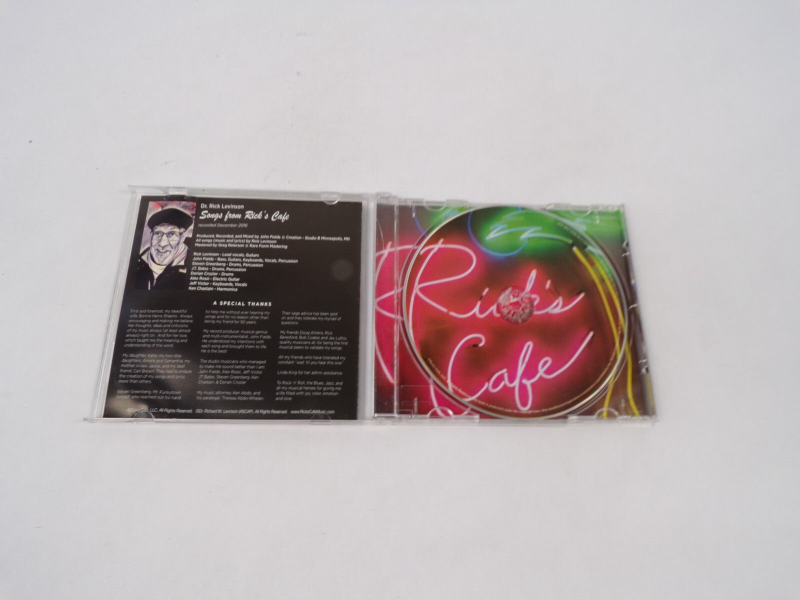 Songs From Rick's Cafe Dr. Rick Levinson Lead Vocals, Guitars John Fields CD#70
