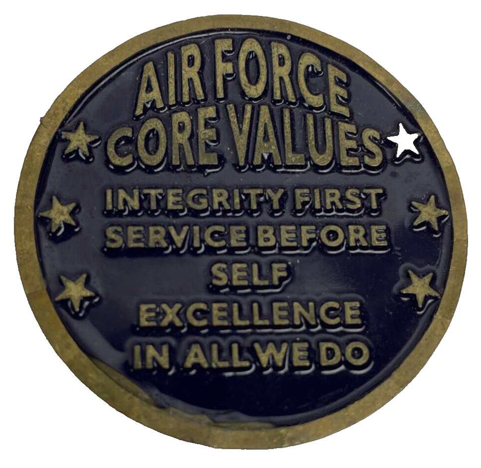 US Air Force Core Values full color enamel challenge coin golf ball marker 1.5 inch military collectible accessory