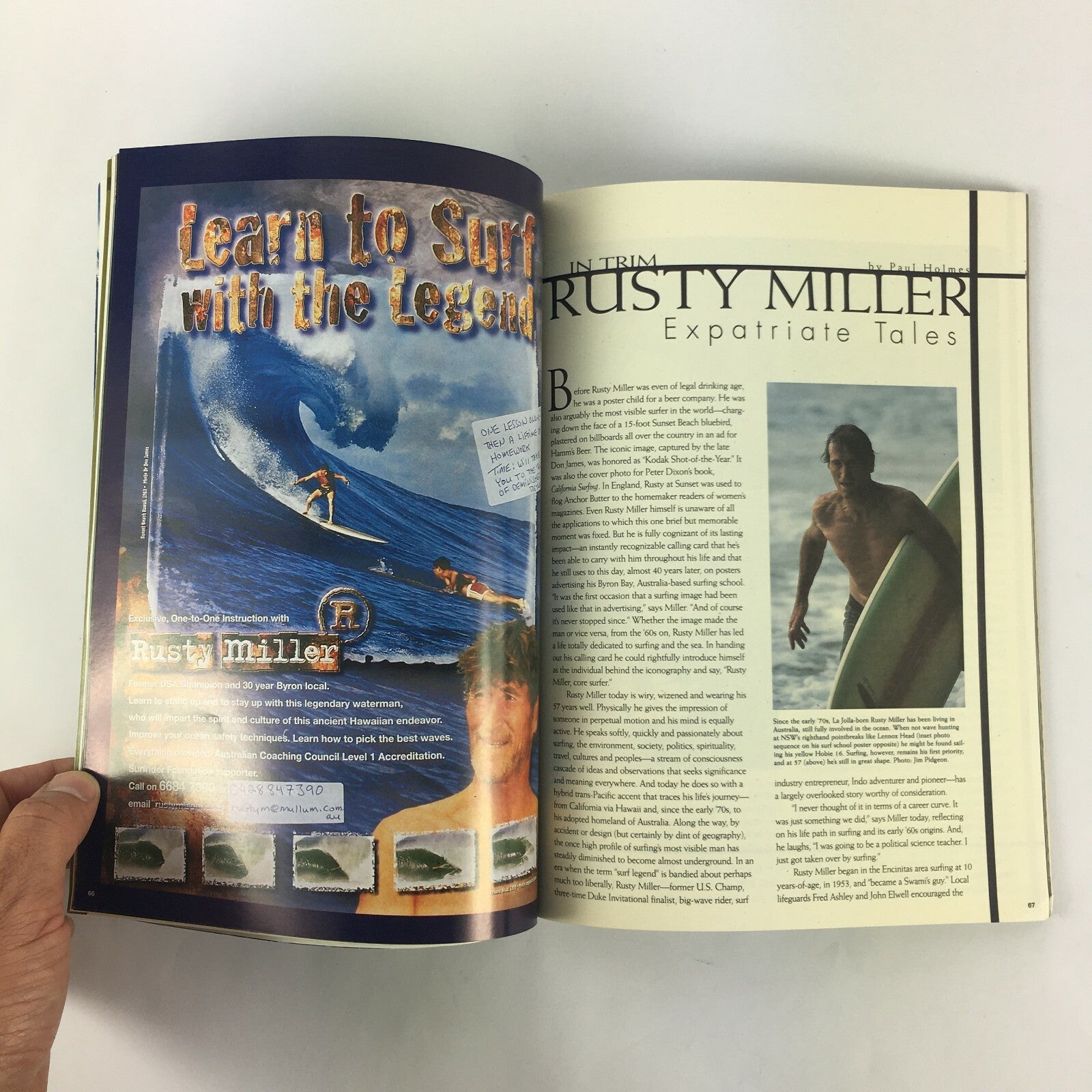 July 2000 Longboard Magazine Australia The New Hot Generation Rusty Miller