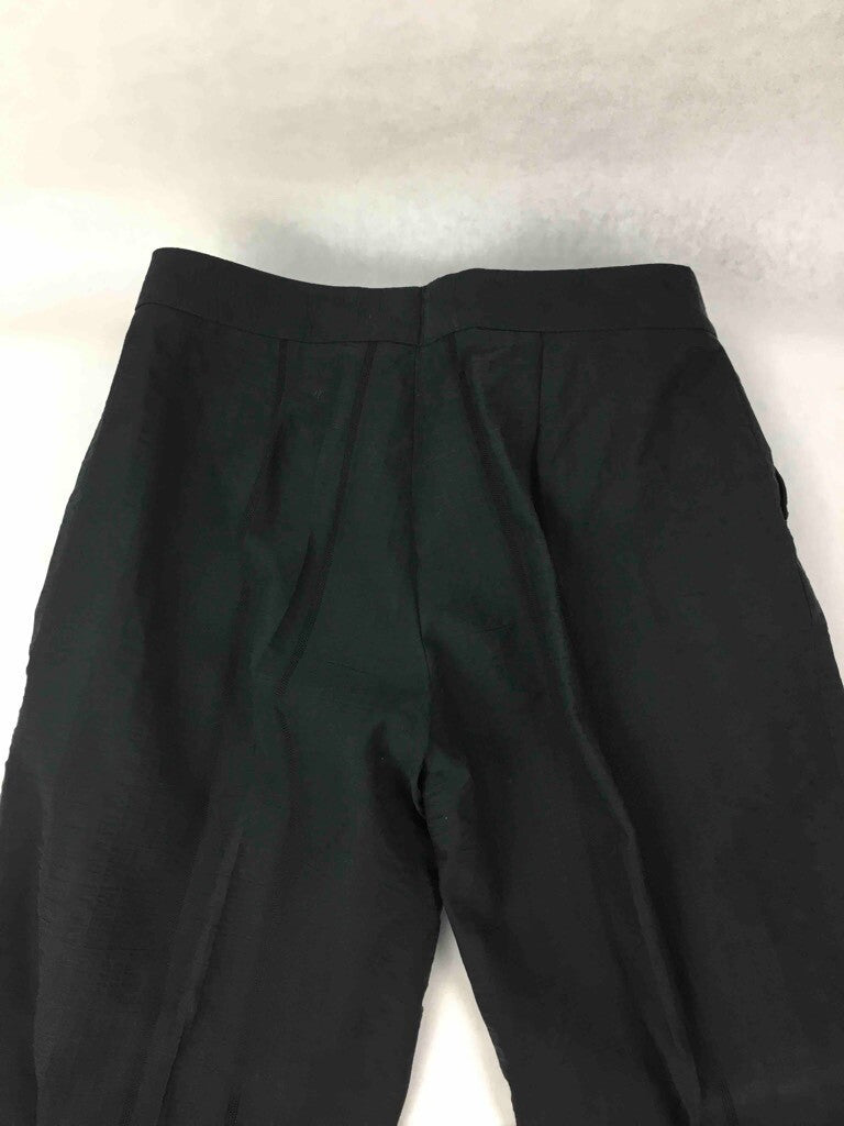 Etro Milano Mens Dress Pants Black Flat Front Cotton Blend Trouser Italy Made 44