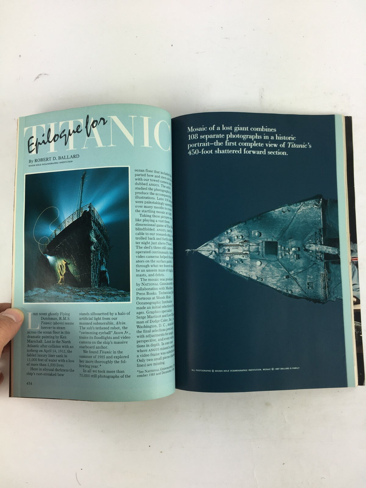 October 1987 National Geographic Magazine Women of Arabia Epilogue for Titanic