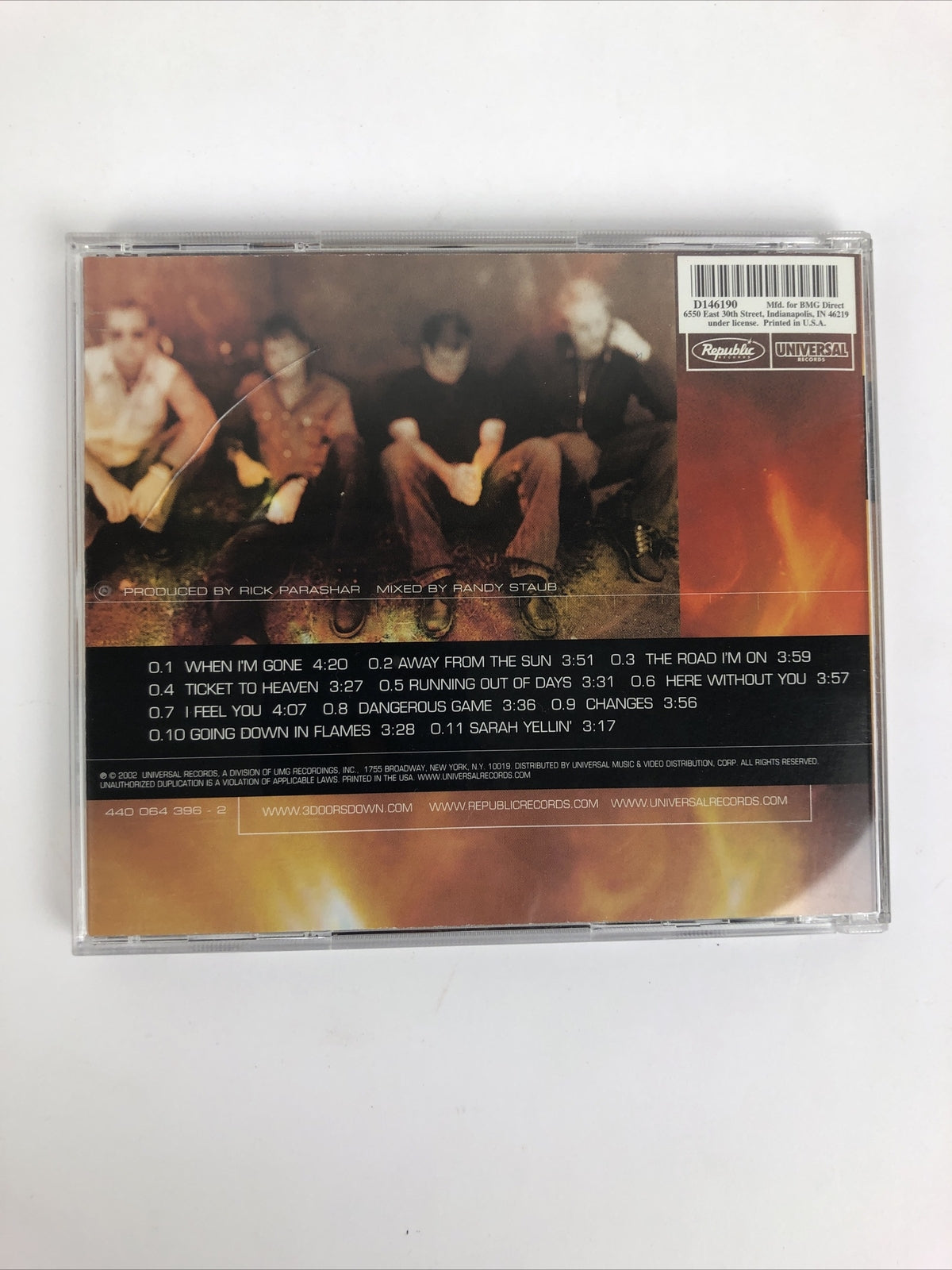 3 DOORS DOWN " Away From The Sun " Digital Audio CD MINT DISC #56