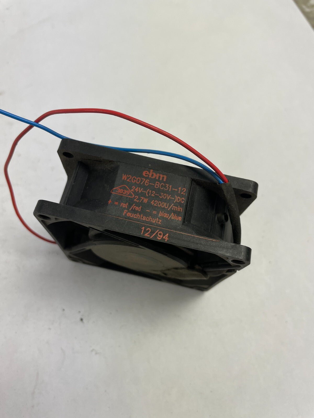 ebm W2G076-BC31-12 Red - BLue DC 12/V 2 - Wire CPU Cooling Fan
