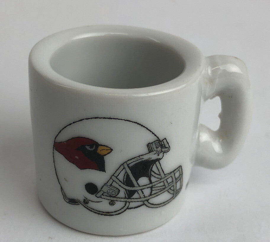 Vintage NFL Mini Coffee Cup Mug Arizona Cardinals 1.25" Collectible Miniature