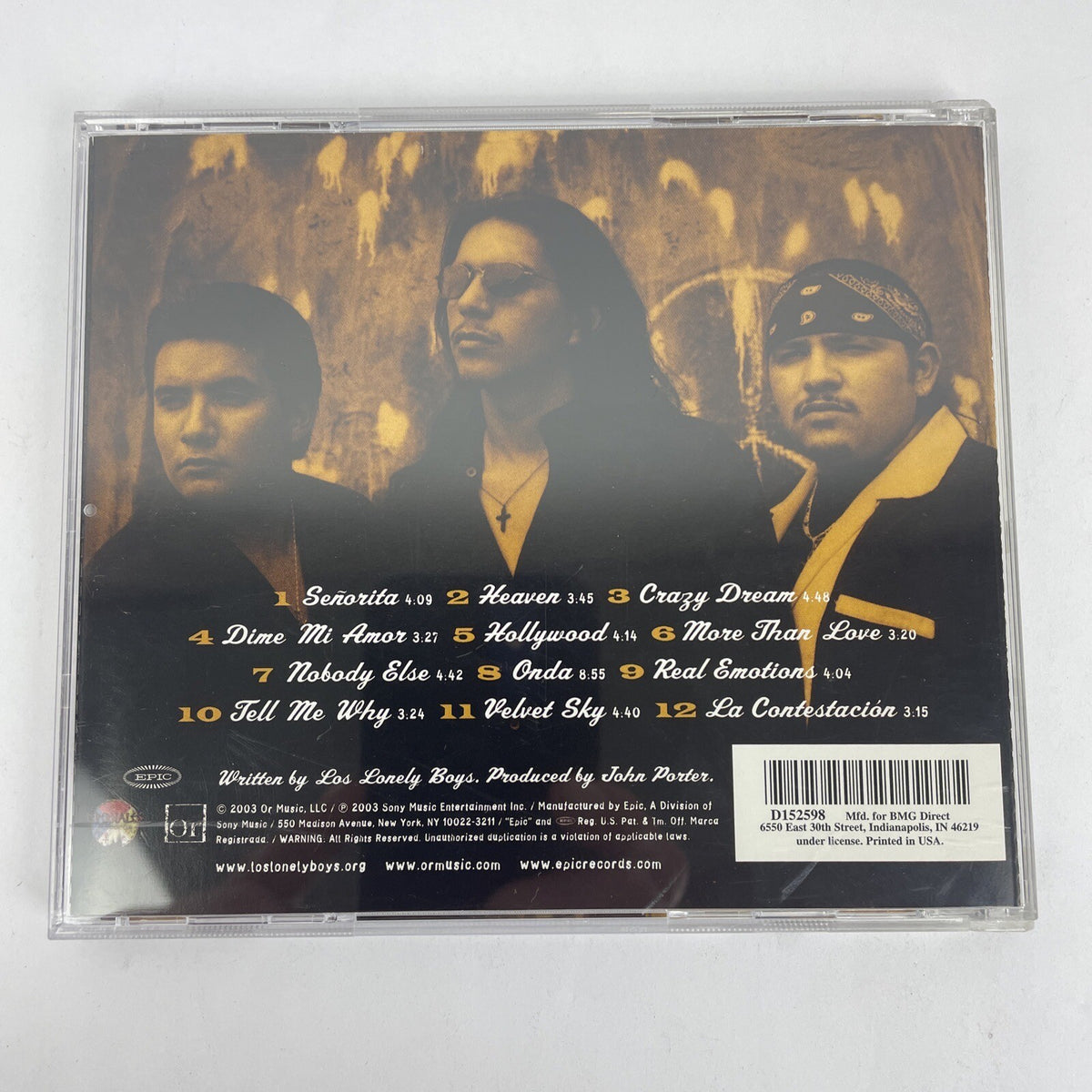 Los Lonely Boys Self Titled Digital Audio CD 2003 Or Music Inc. Epic Records - L