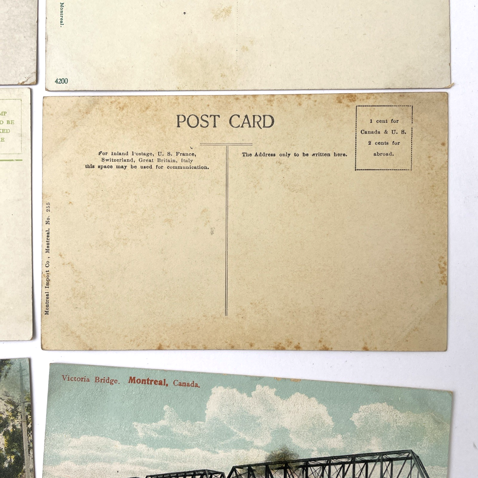 Montreal Quebec Canada Antique Early 1900's Post Card Lot of 10 - Jean Baptiste