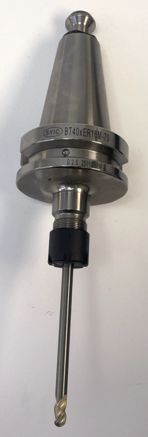 Techniks BT40 ER16M Collet Chuck Tool 70mm Balanced 24K RPM Ball Nose Endmill