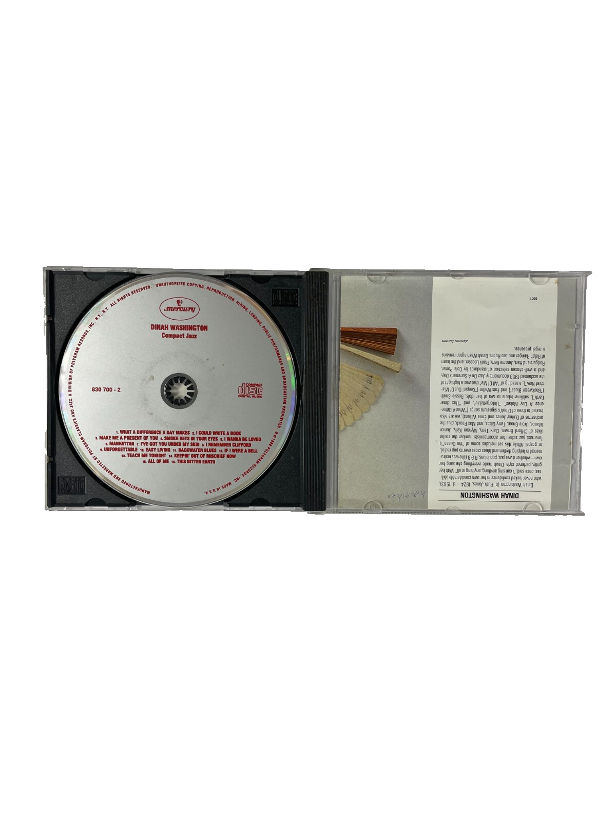 Compact Jazz Dinah Washington What A Difference A Day Makes Manhattan CD#37