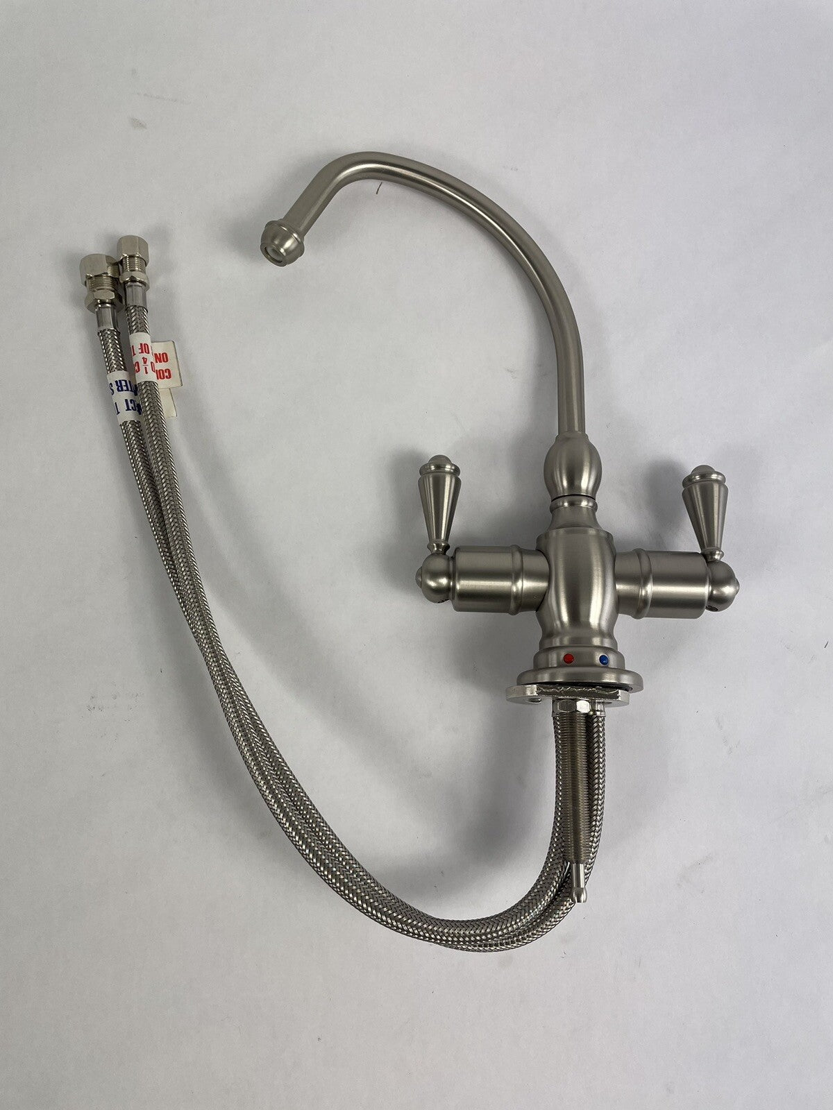 Mountain Plumbing Little Gourmet MT1201 BRN brushed nickel hot and cold kitchen faucet