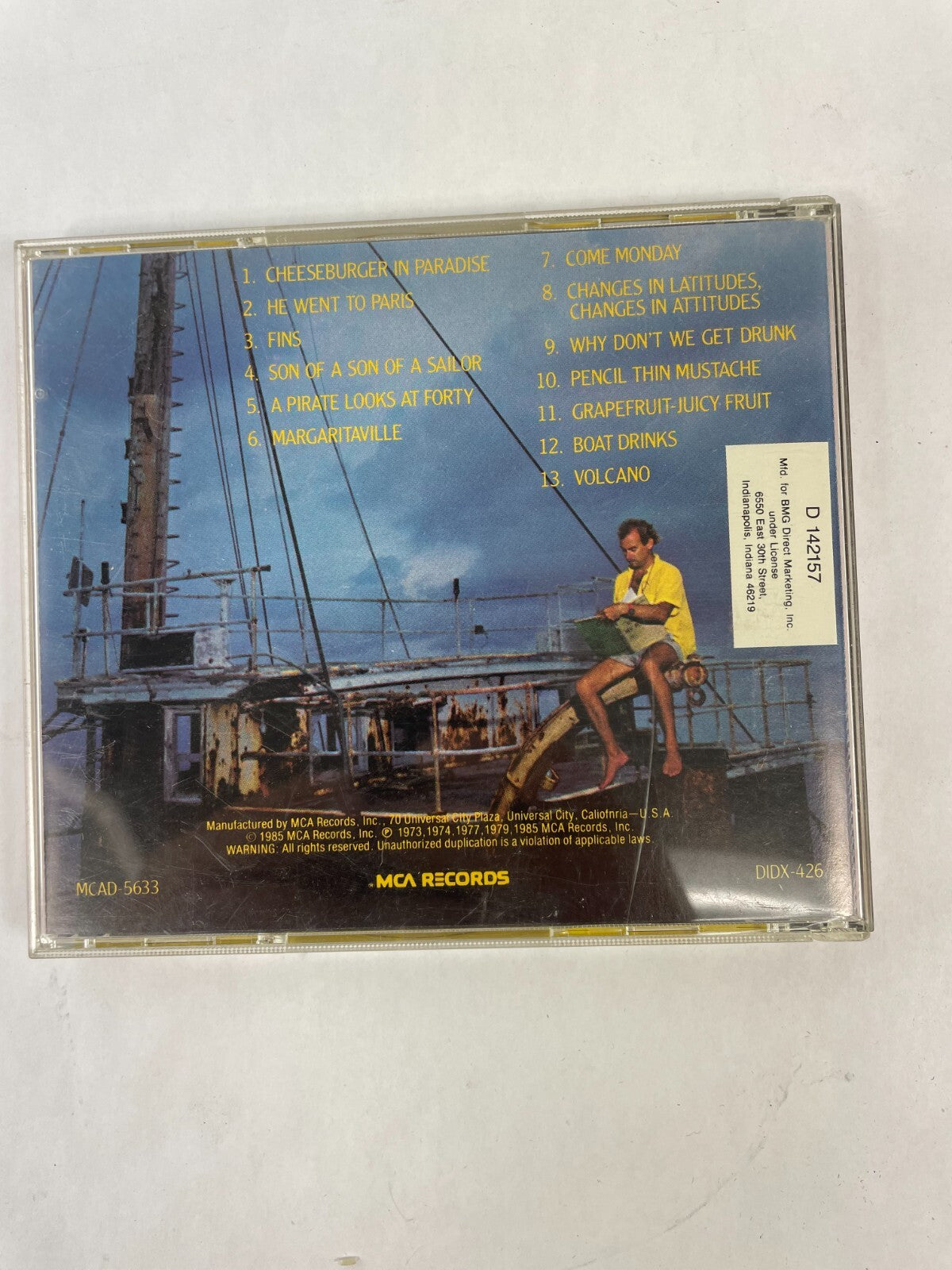 Jimmy Buffett Cheeseburger In Paradise Fins Son of a Son of a Sailor CD 53