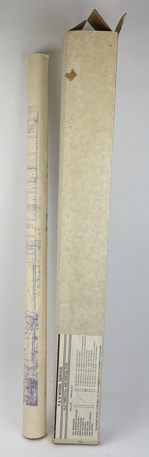 Original PLANS BLUEPRINTS RARE 1941 Playboy Junior - BALSA MODEL AIRPLANE KIT