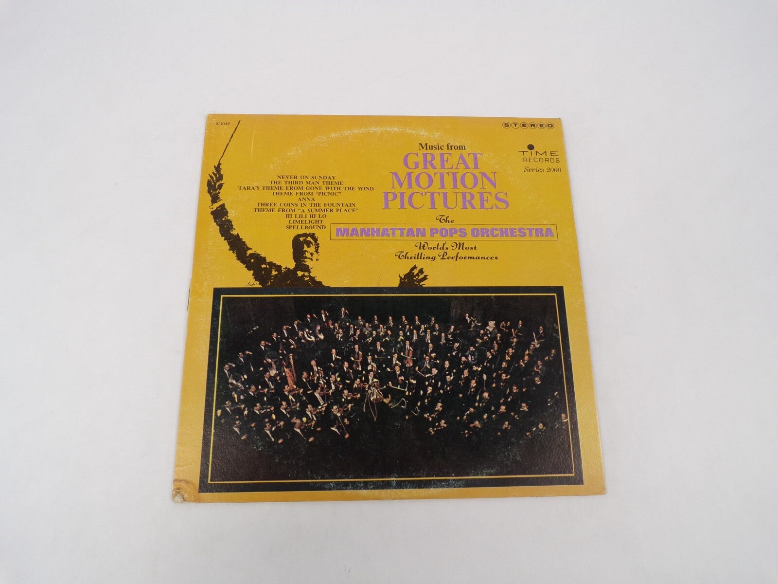 Great Motion Pictures Manhattan Pops Orchestra Never On Sunday Vinyl Record