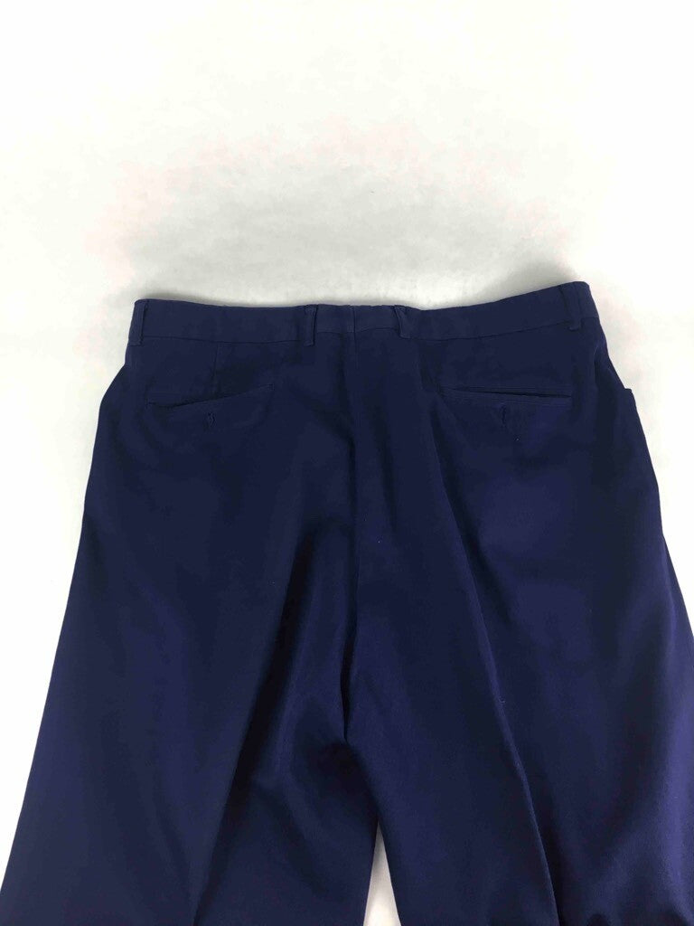 Iceberg Gilmar Mens Dress Pants Blue Flat Front Pockets Zip-Fly Cotton 54 X 33