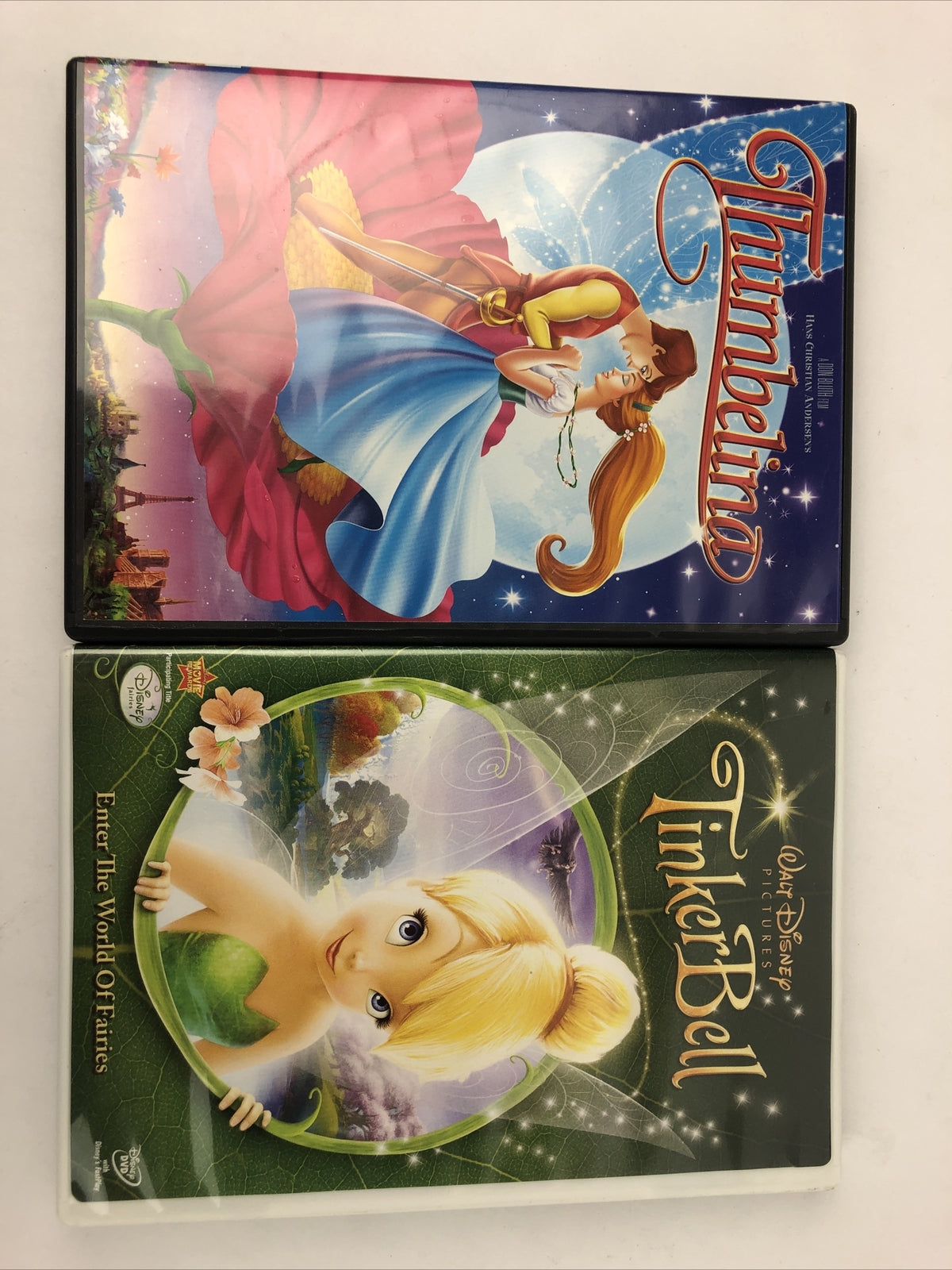 2 x Children's DVD Disney's Tinker Bell & Hans Christian Anderson Thumbelina
