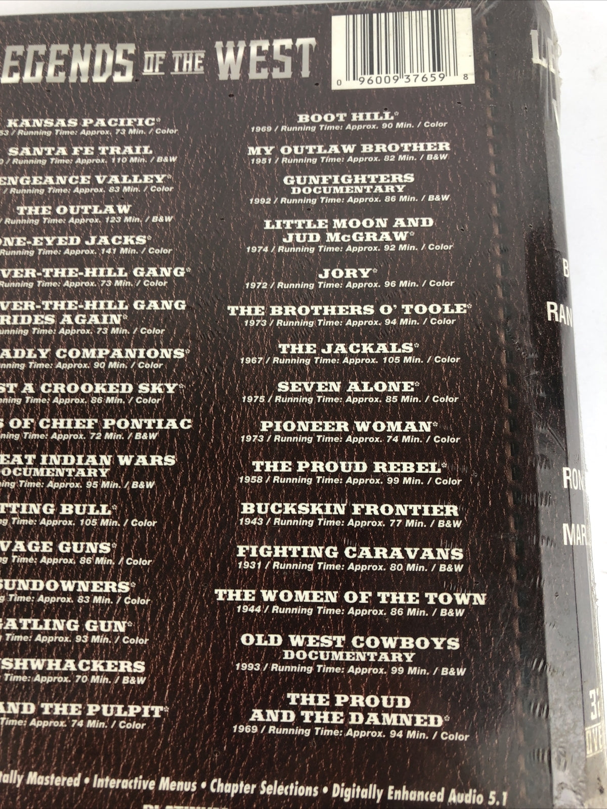 Sealed DVD Legends Of The West Collectors Series Digitally Enhanced Audio 5.1