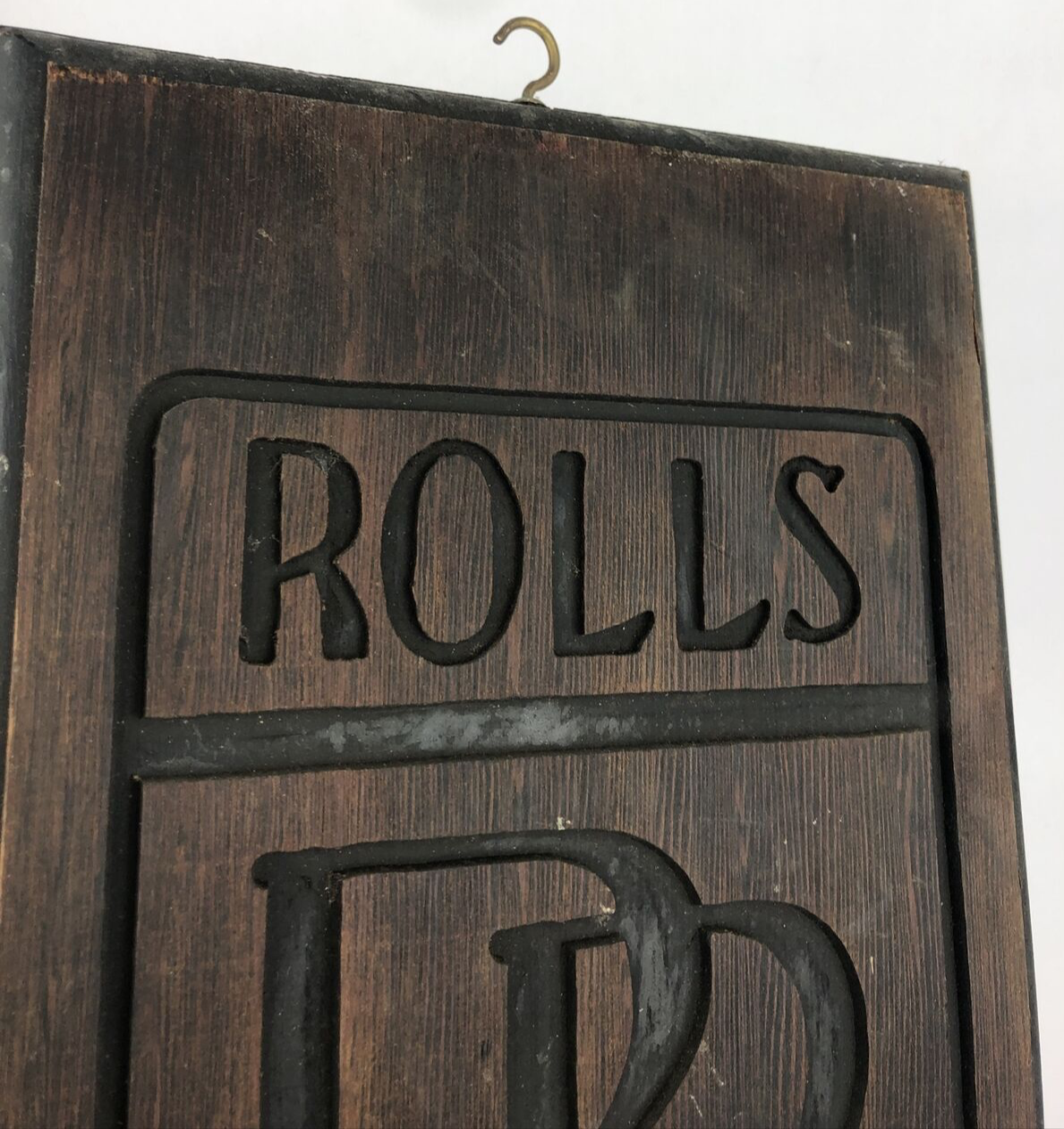 Rolls Royce Automobiles 18" x 9.25" Wood Wooden Garage Man Cave Sign - LOOK