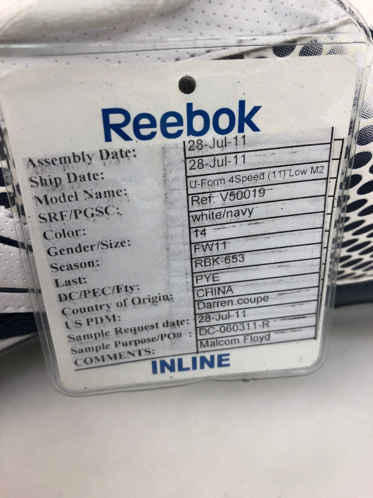 Extremely Rare Malcom Floyd Sample Football Cleats Reebok 2011 - FSTSHP