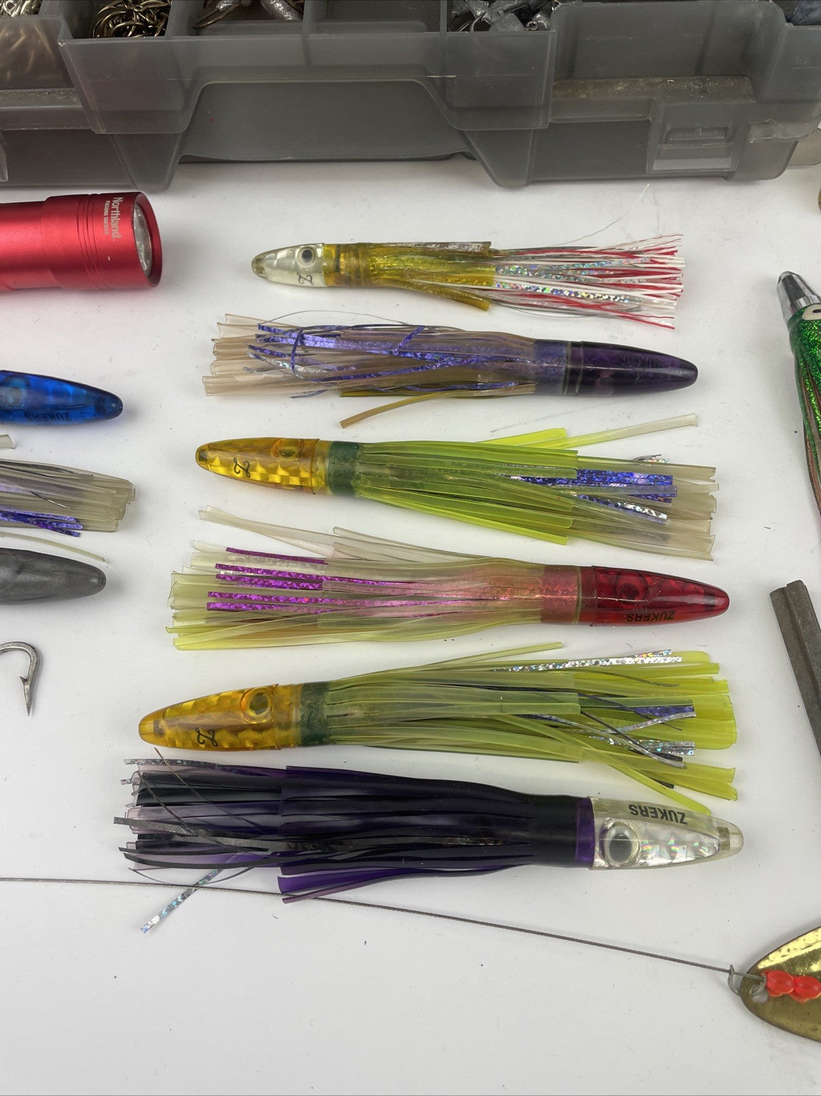 Salt water deep Sea Fishing Terminal Tackle Lot Zukers Lures Tady 45 Swim Baits