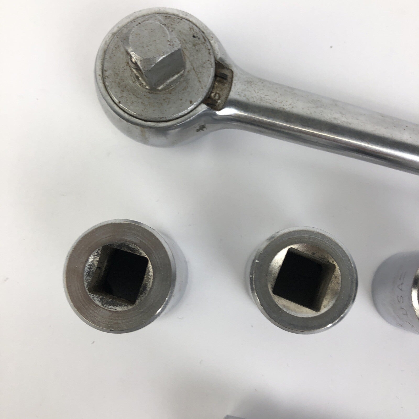 S-K TOOLS 1/2" DRIVE RATCHET - SOCKET WRENCH SK 42470 w 6 Sockets and Extension