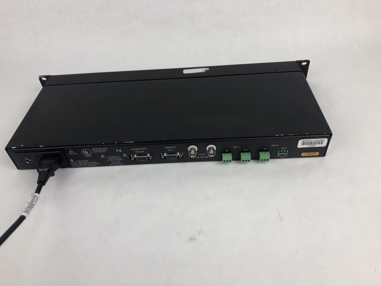 NVision NV9055 Audio Control Panel w/4 Green Audio Connectors * Fast Shipping
