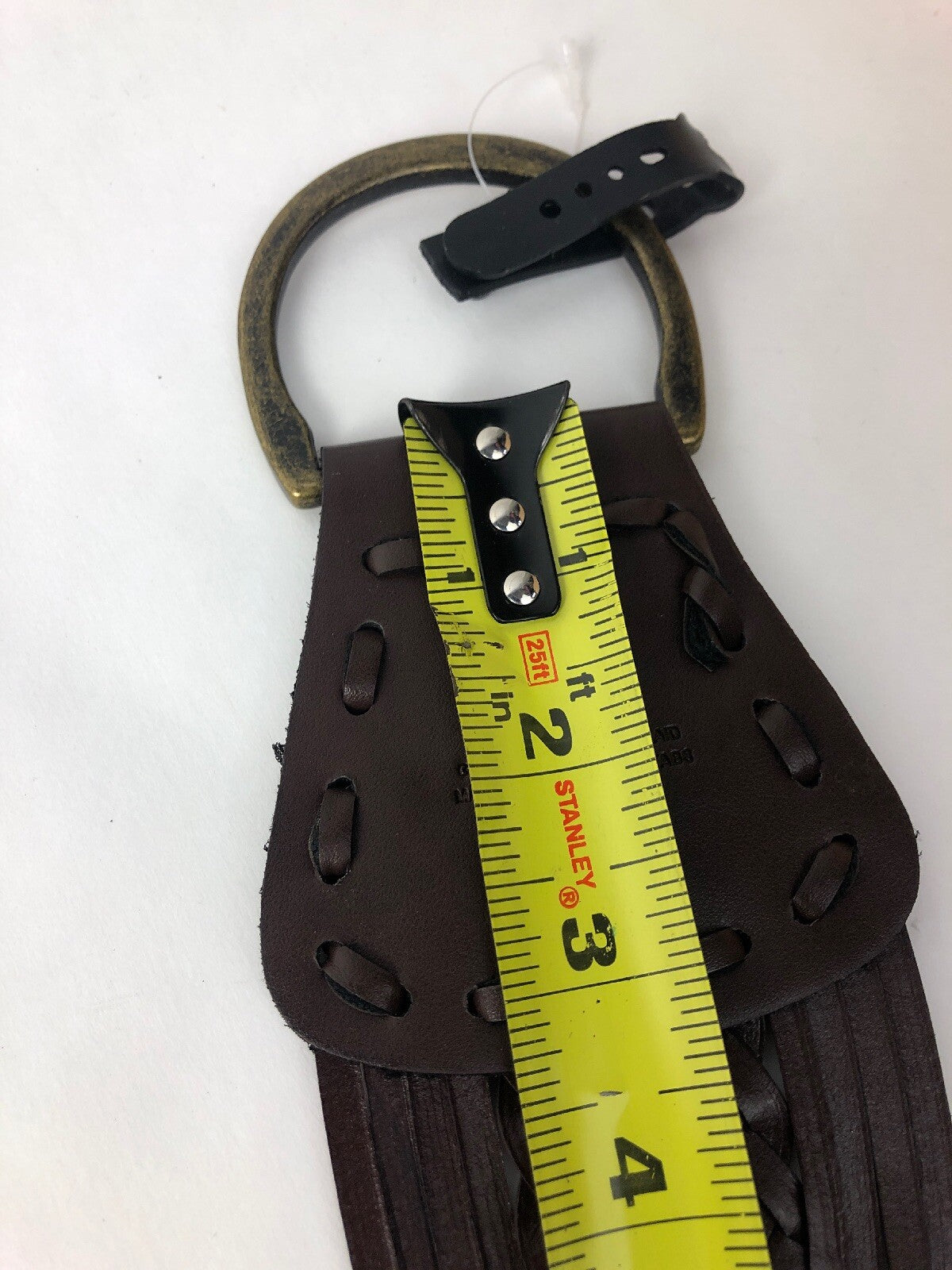 Women's Cognac Brown Genuine Leather Braided Woven Belt Size Sm Small See Images