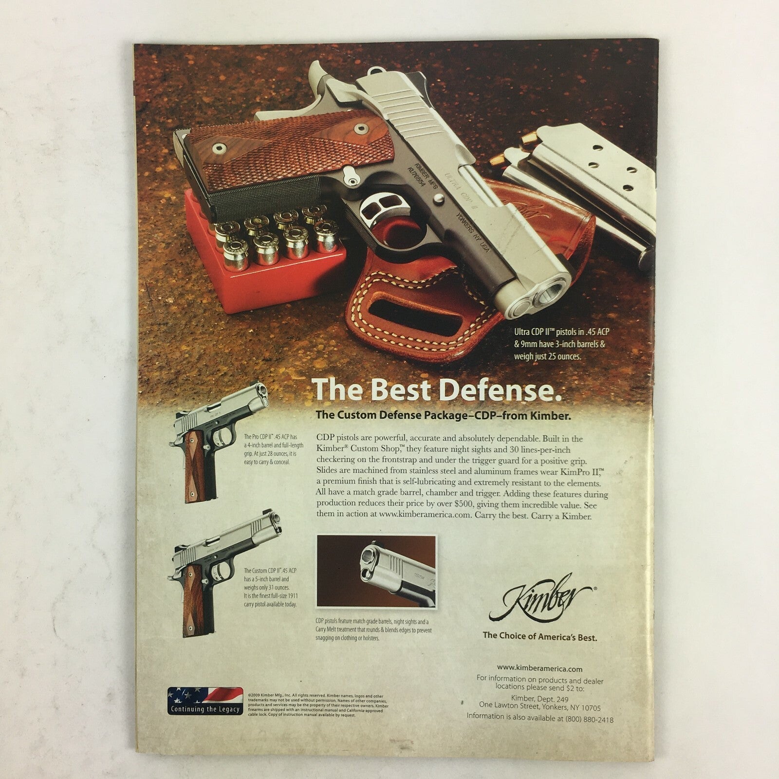 April 2010 American Rifleman Magazine Kimber's 84L Long Action Redfield Returns