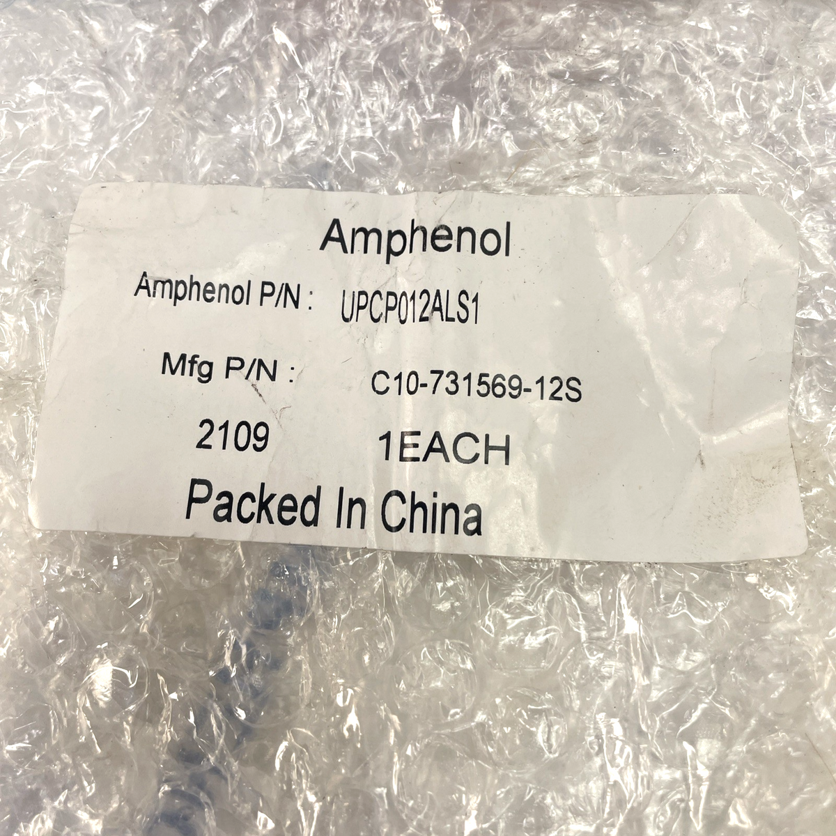 Amphenol Industrial UPCP012ALS1 UPC P 012A LS1 high-power heavy-duty Connection