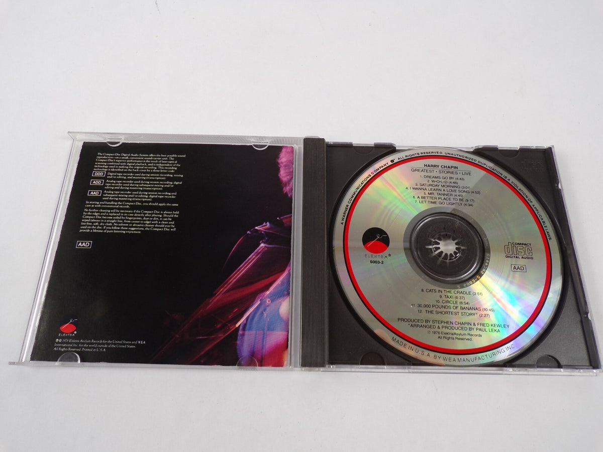 Harry Chapin Createst Stories Live Dreams Go By Saturday Morning I Wanna CD#46