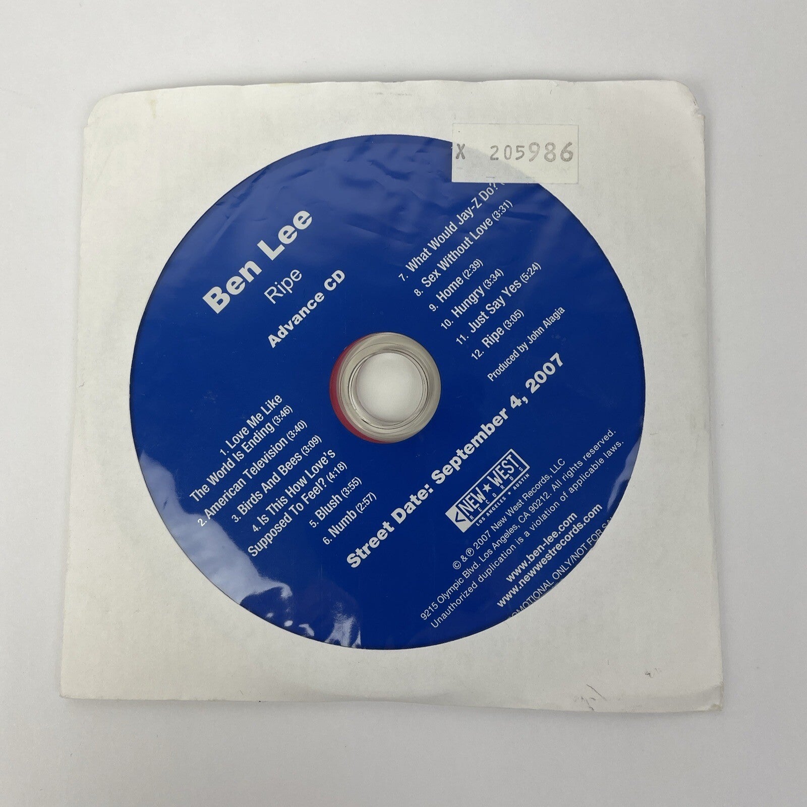 3 x Ben Lee Audio CDs - Ripe - Rebirth of Venus - Consult Your Electric Minions