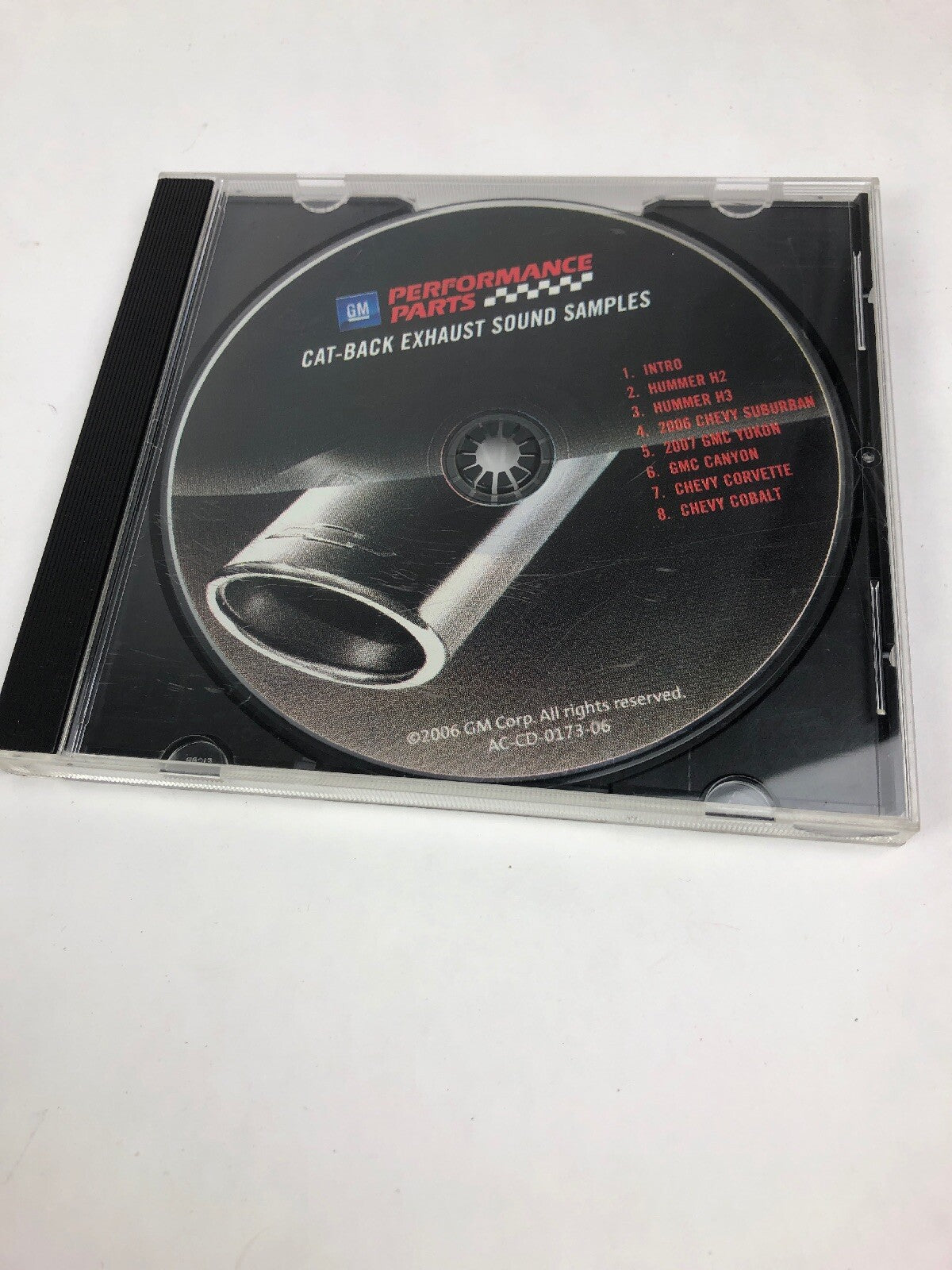 GM Performance Cat-Back Exhaust Sound Samples Cd Audio Disc 2006 Corvette