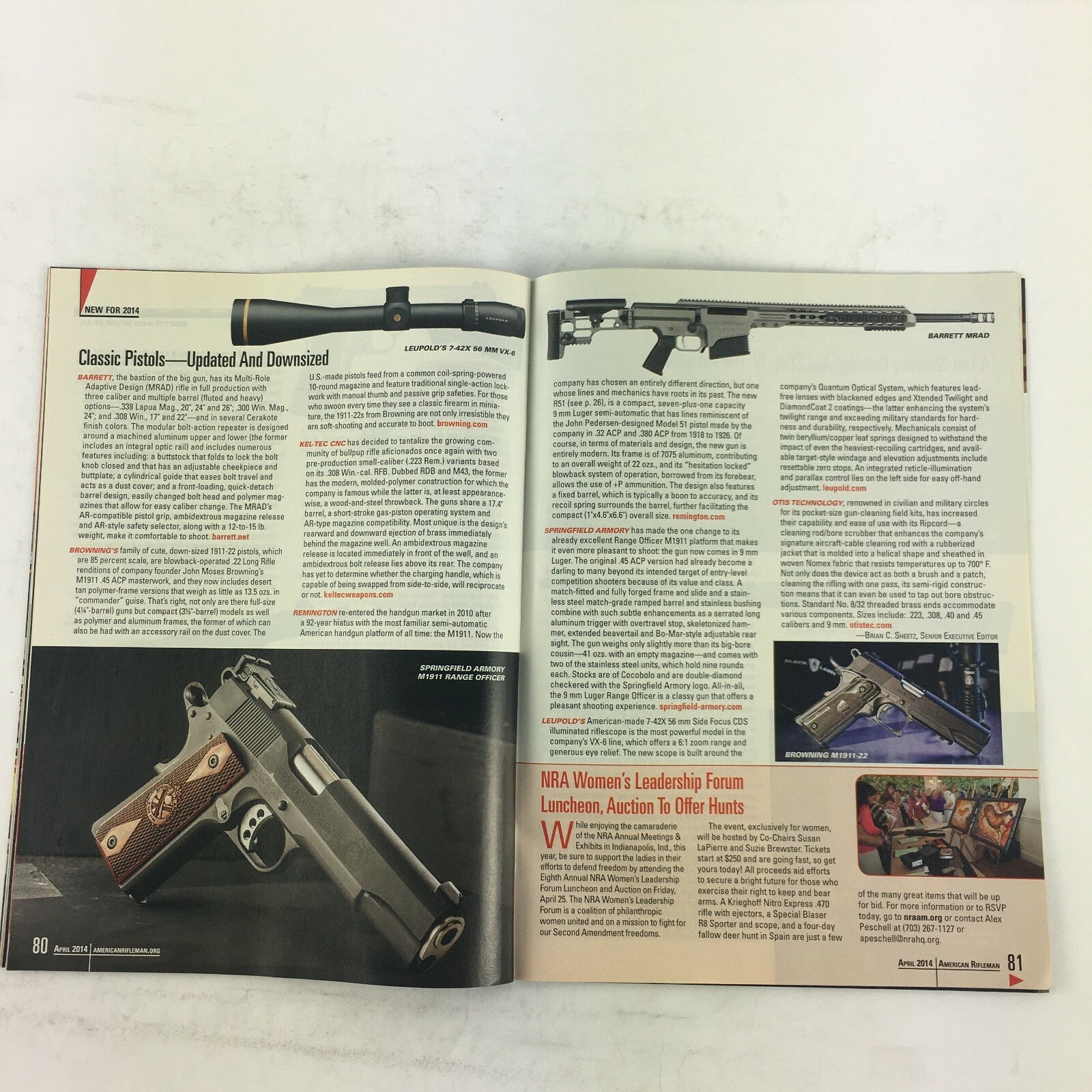 April 2014 American Rifleman Magazine SIG Sauer's .45 ACP P227 Henrys 1860 Gun