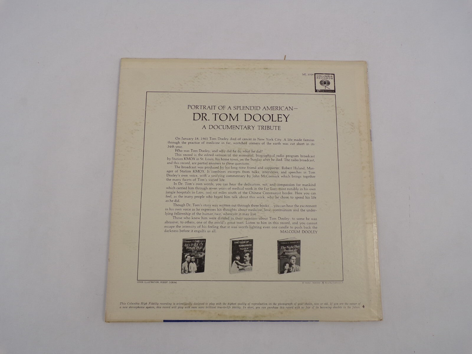 Portrail Of A Splendid American A Documentary Tribute To Dr. Tom Dooley ML 5709