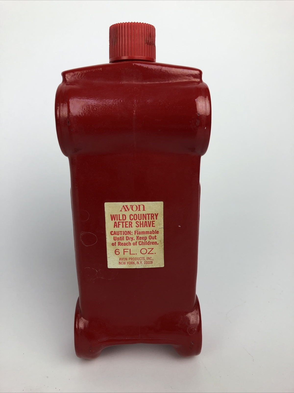 VINTAGE RARE AVON MODEL A CAR AFTERSHAVE Wild Country BOTTLE empty RED
