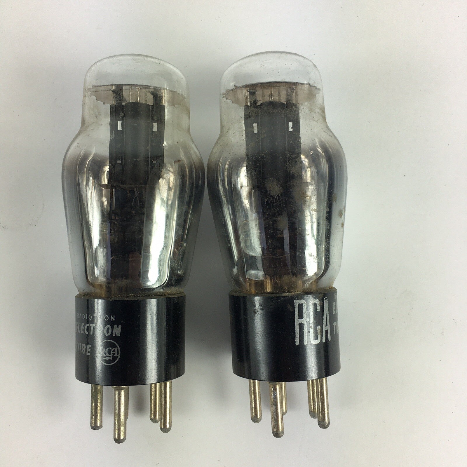 Lot of 2 : Type 80 RCA Radiotron Electron Silvertone 1 Vacuum Tubes 604 630