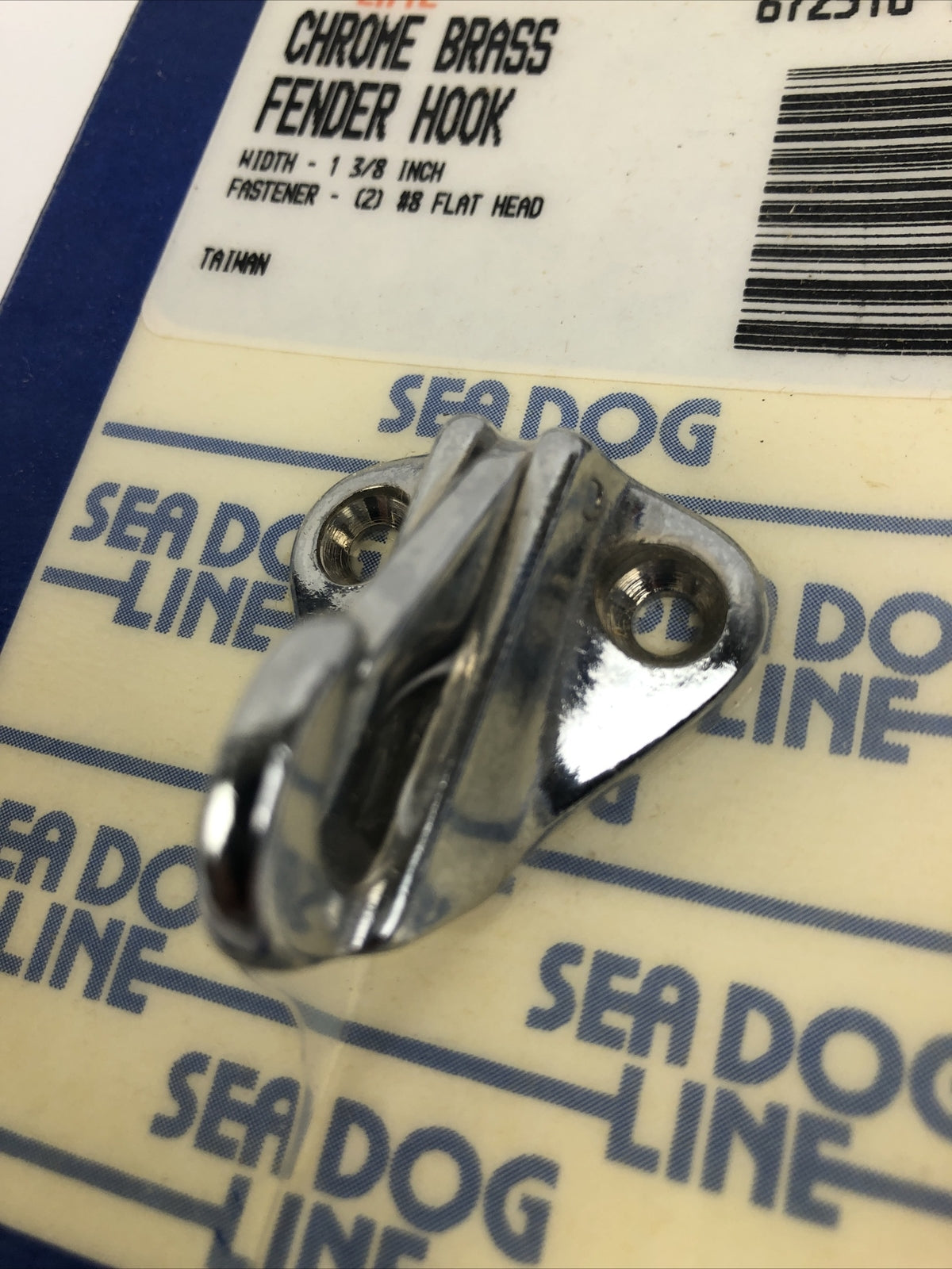 NOS 672510 Sea-Dog SeaDog Line Chrome Brass 1 3/8" Fender Hook 672510-1 - LOOK