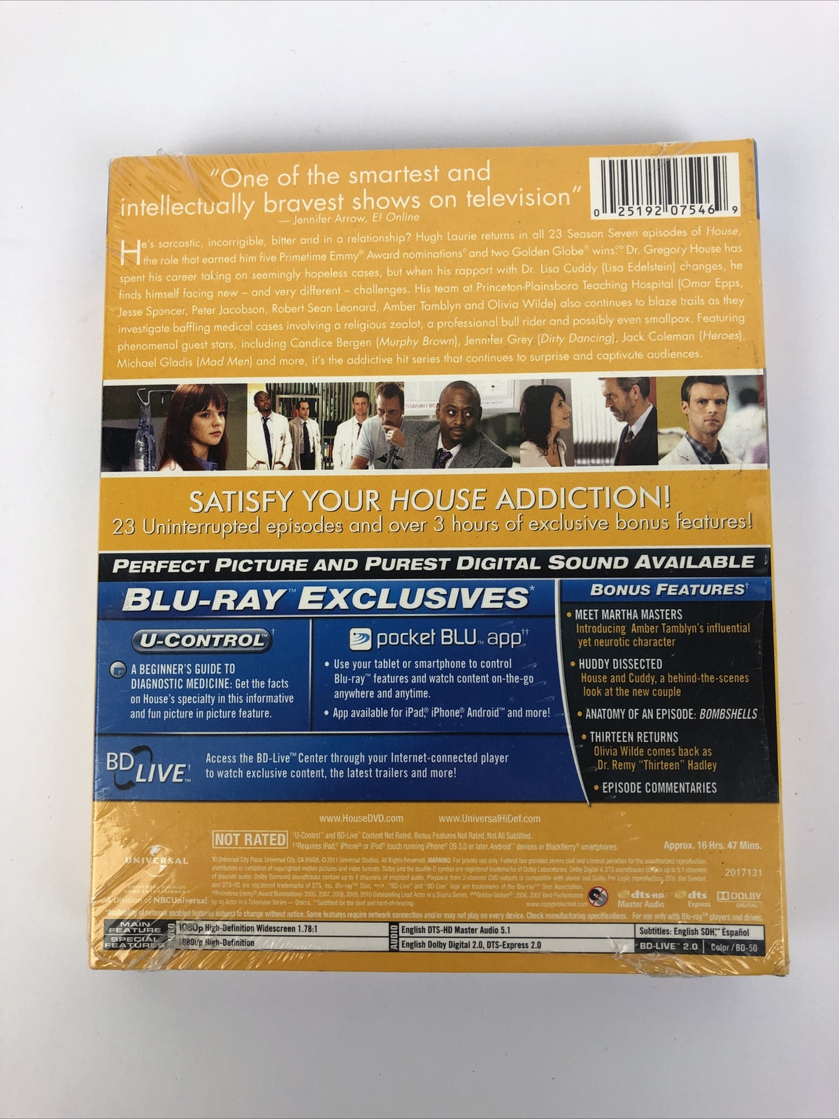 House: Season Seven (Blu-ray, 2010) brand new Sealed Unrated