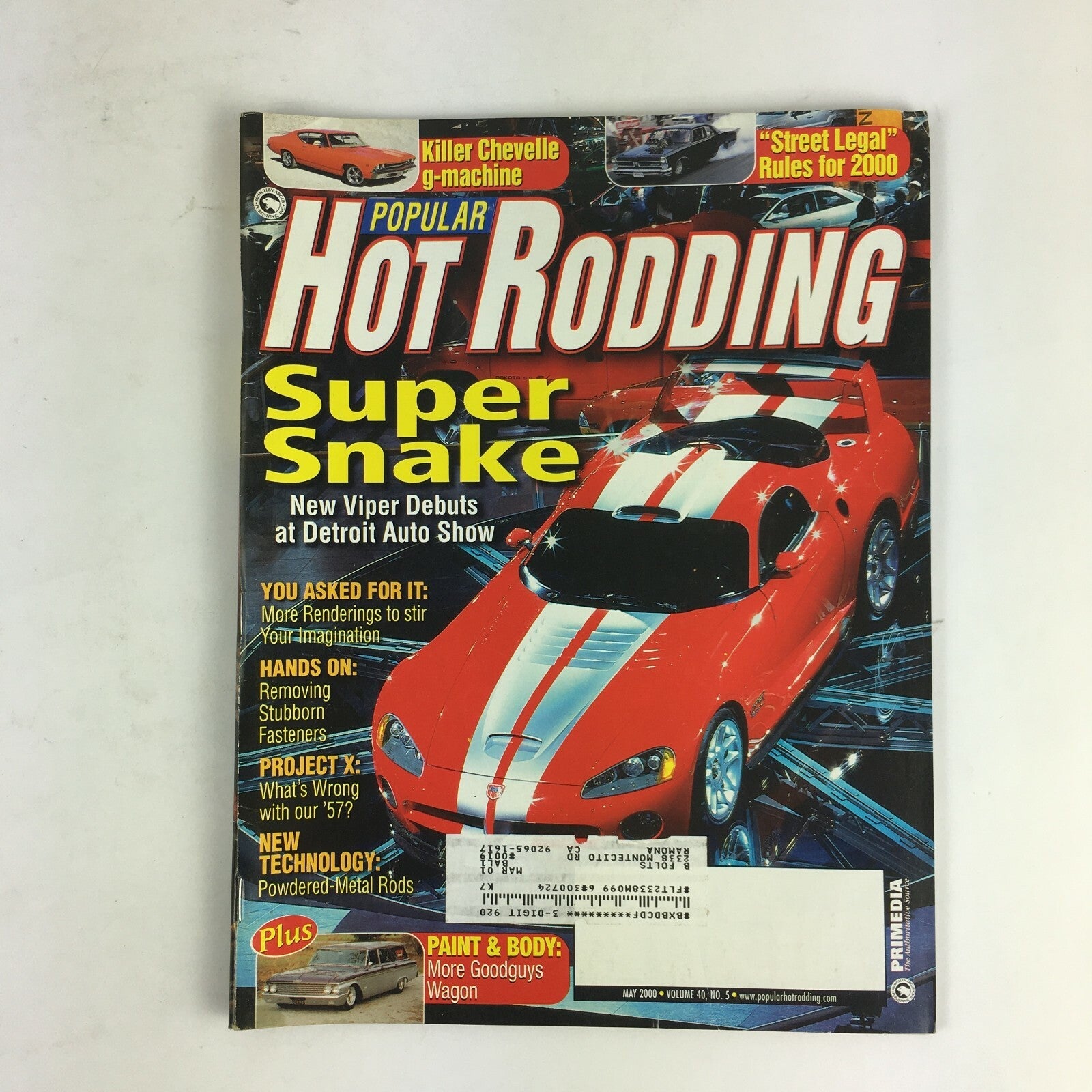 May 2000 Hot Rodding Magazine Super Snake New Viper Debuts At Detroit Auto Show