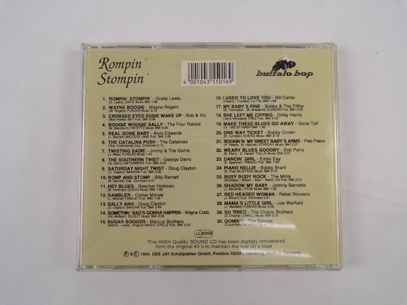 Rompin Stompin Buffalo Bop She Left Me Crying CD #18