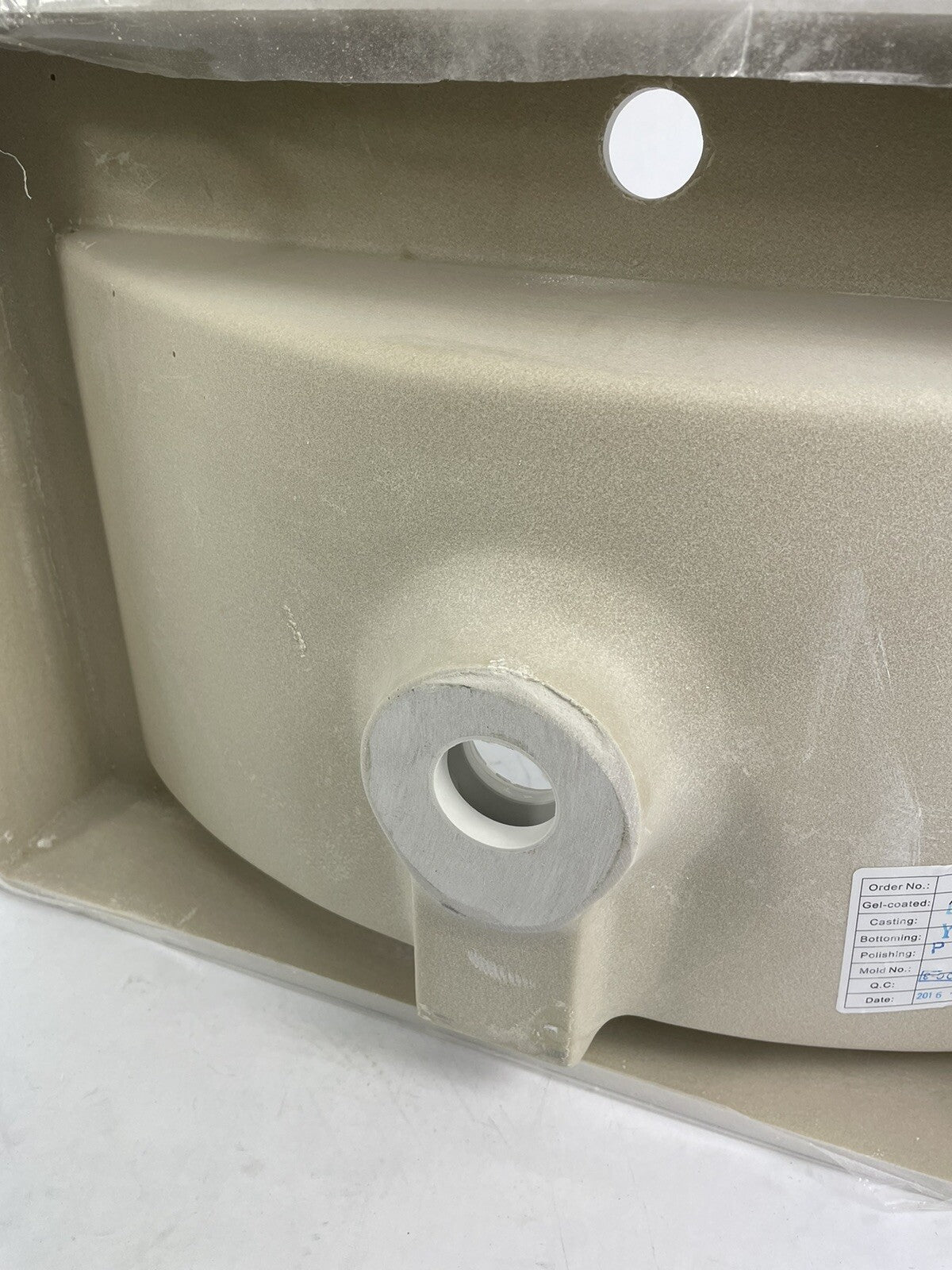 Neptune 24.75 x 17 inch white drop-in bathroom basin sink lavatory