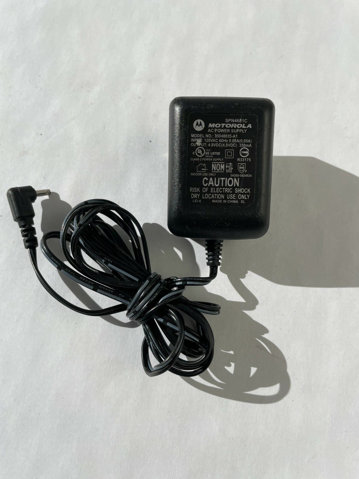 Genuine Motorola 35048035-A1 Output 4.8 V 350mA Power Supply Adapter A81
