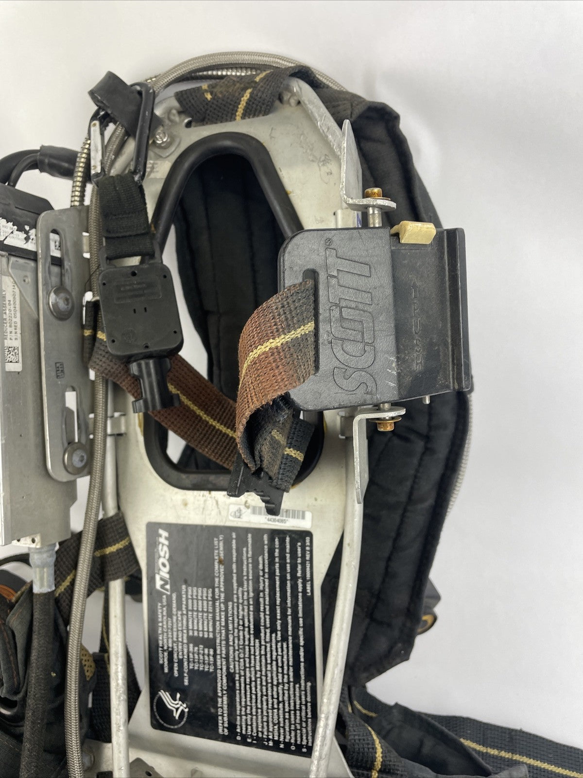 SCOTT SAFETY 4.5 4500 SCBA Air Pack Harness EZ-Flow Air Pak Plus with Sensor i