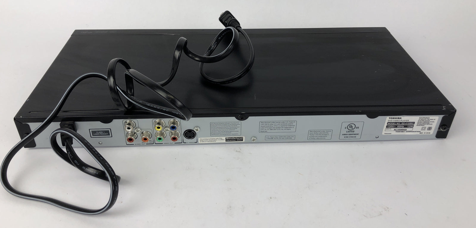 Toshiba SD-4100 DVD Player - Tested/Working - Free Shipping Via FedEx Home